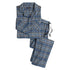 Flannel Pajama Set- Grey/Azure Plaid